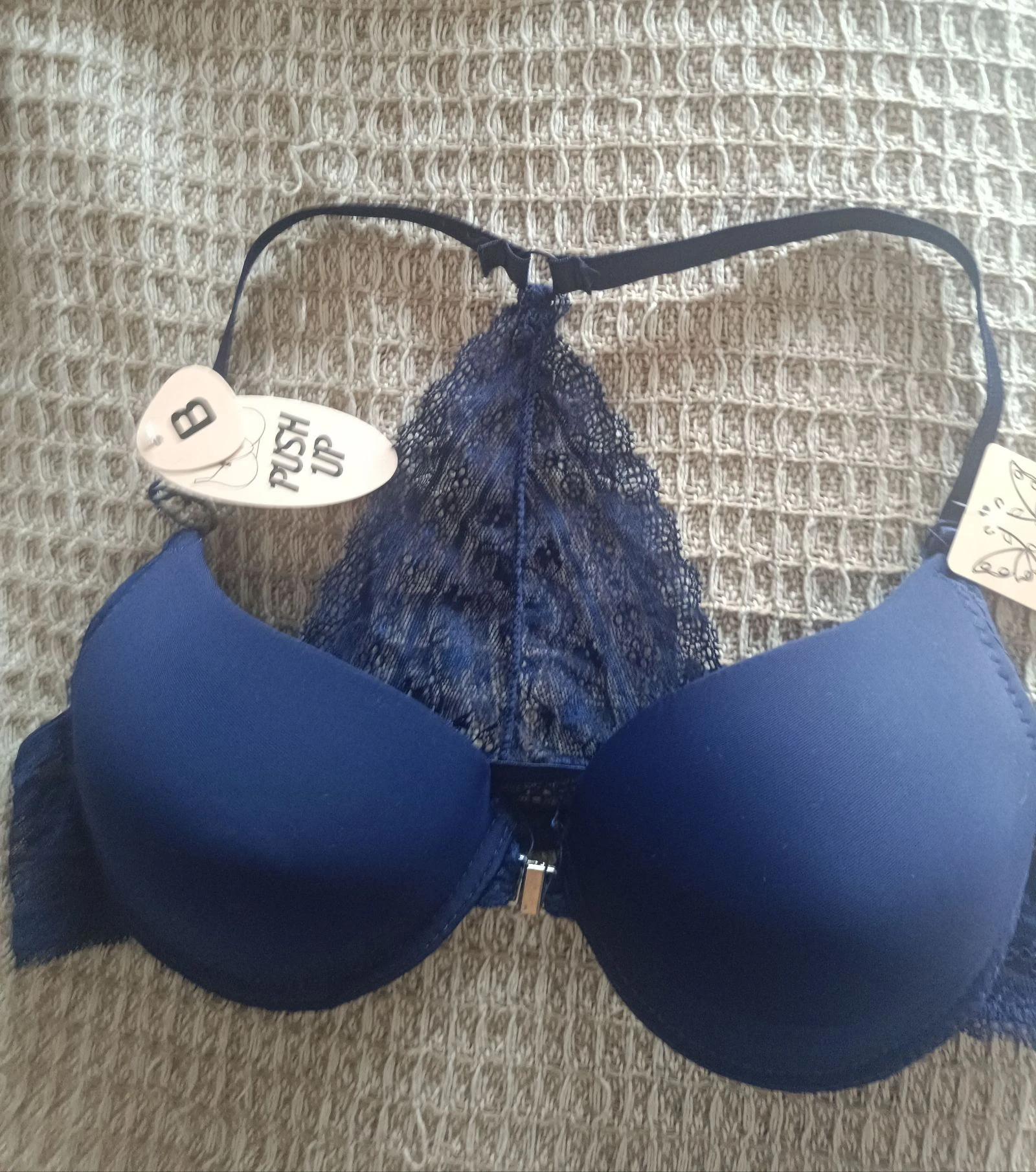 Sujetador Push Up Azul Marino Cierre Delantero 80B / 95B nuevo – photo 2